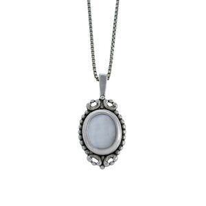 White Cat's Eye Pendant ONLY | Vintage Sterling Silver 925